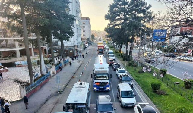 Karadeniz Sahil Yolu’nun Ordu güzergâhında trafik yoğunluğu