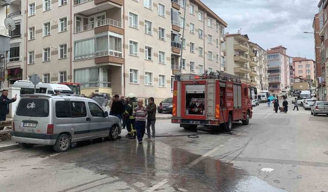 Pazara gitti, döndüğünde aracını yanmış halde buldu