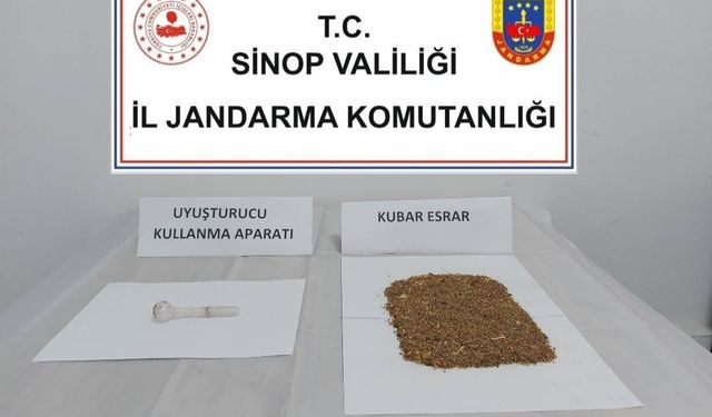 Sinop’ta 83 gram kubar esrar ele geçirildi