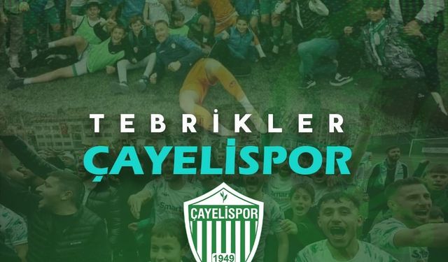 Çaykur Rizespor’dan Çayelispor’a tebrik mesajı