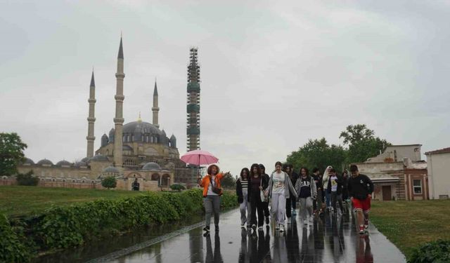 Edirne’de sağanak yağış etkili oldu