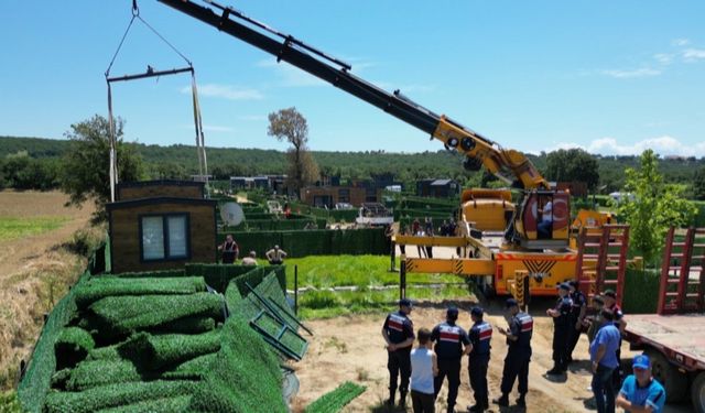 Edirne’de "tiny house"lar kaldırılıyor