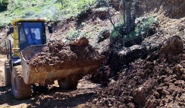 Heyelan nedeniyle kapanan yollar açıldı