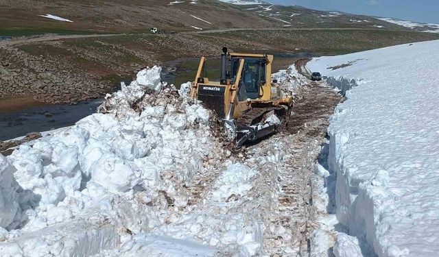 “Kar Kaplanları” bahar ayında kar temizliğinde