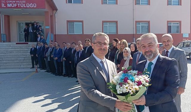 Müftü Şahin Yıldırım Çorum’daki yeni görevine başladı