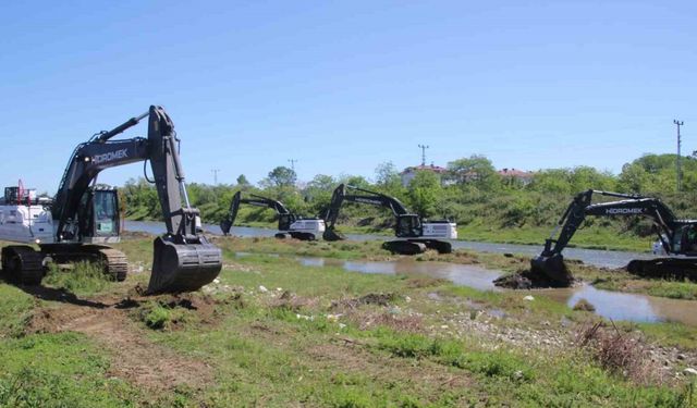 Ordu’nun derelerinde sel ve su baskınlarına karşı ıslah çalışması başlatıldı