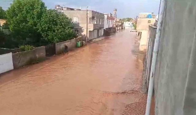 Şanlıurfa’da dolu ve yağmur kırsal mahalleleri göle çevirdi