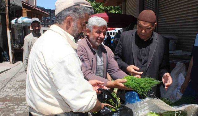 Siirt’te peynir yapımında kullanılan ’Sirik’ otu tezgahlarda