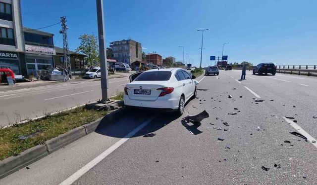 Sinop’ta araç büyükbaş hayvana çarptı