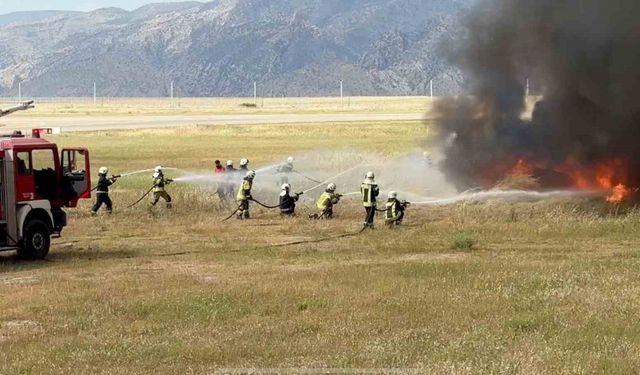 Şırnak’ta havalimanında gerçeği aratmayan tatbikat