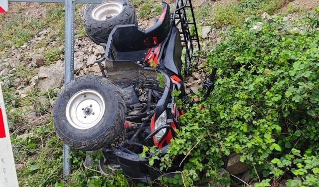 Tokat’ta ATV devrildi, sürücü yaralandı