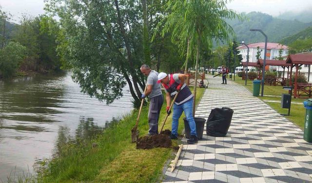 Turnasuyu Kordon Park’ta yeşillendirme çalışmaları başlatıldı