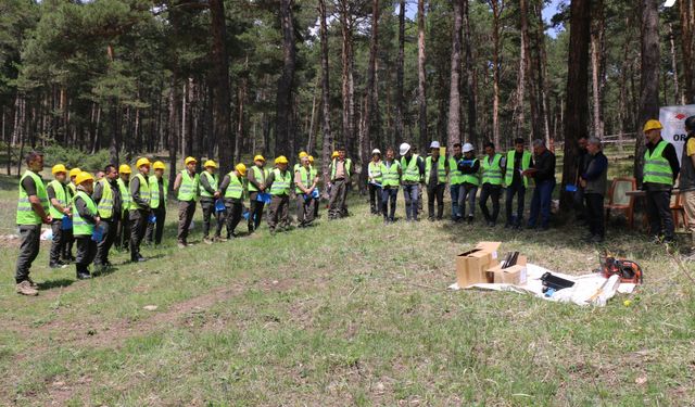 Ormancılar tatbikat yaptı