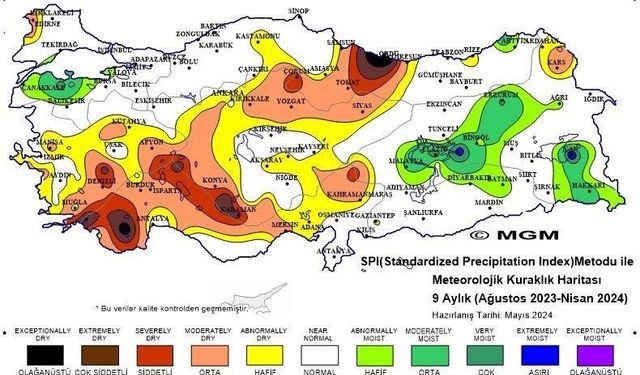 Yozgat’ta kuraklık izlendi