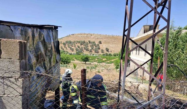 Mardin’de evin bahçesinde çıkan yangın korkuttu