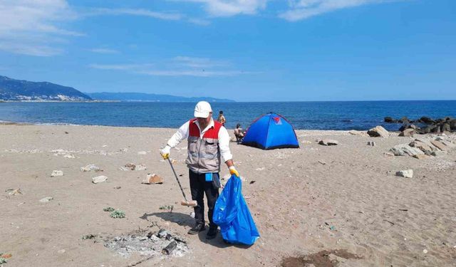 Ordu’da sahil ve plajlarda temizlik çalışmaları sürüyor