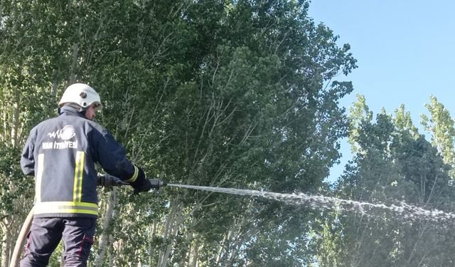 Özalp’te ahır, tandır evi ve odunluk yangını