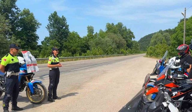 Sinop’ta jandarma trafik denetimi