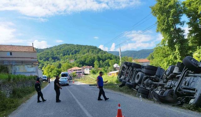 Sinop’ta LPG yüklü tanker yan yattı