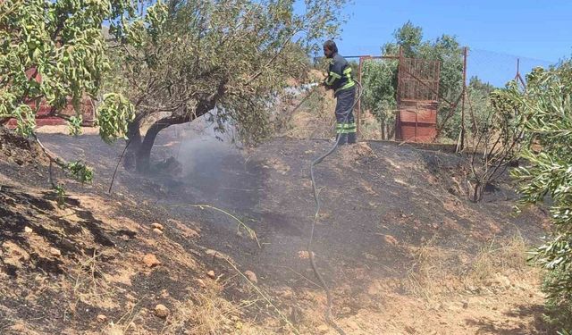 Belen’de çıkan bahçe yangınını itfaiye ekipleri söndürdü