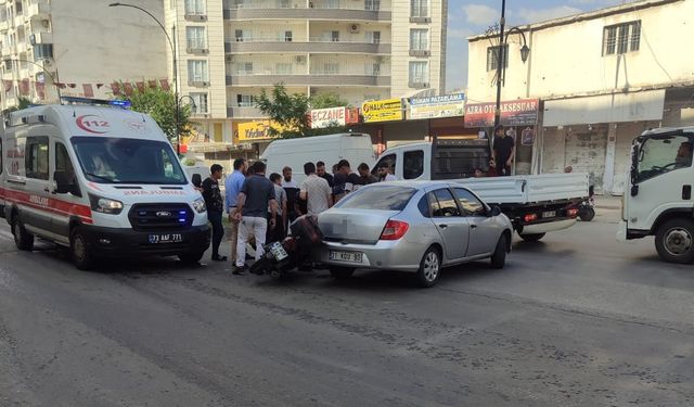 Cizre’de otomobille çarpışan motosikletin sürücüsü yaralandı