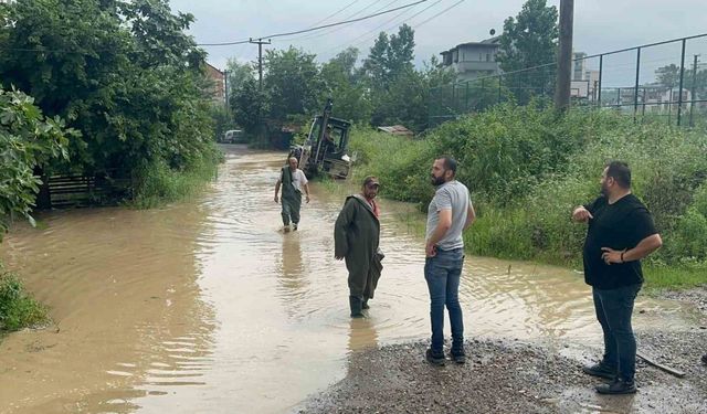 Fatsa’da sağanak: İş yerleri ve evleri su bastı