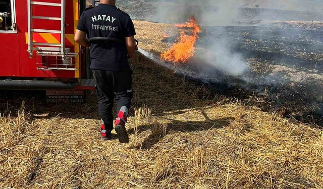 Hassa’da çıkan anız yangını söndürüldü