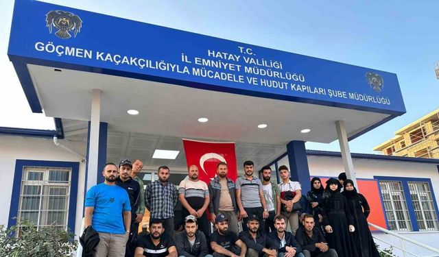 Hatay’da 28 kaçak göçmen yakalandı