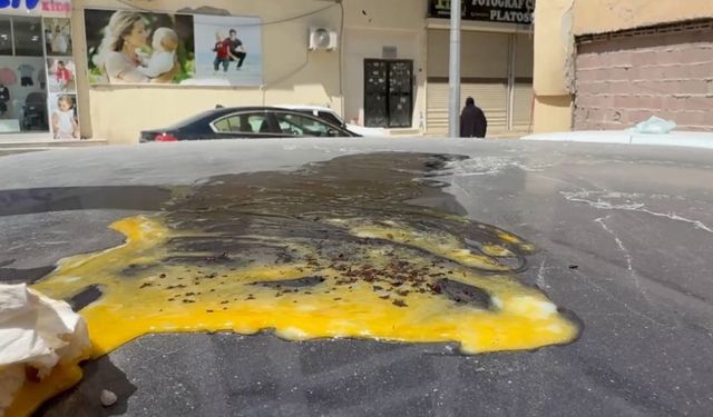 Şanlıurfa’da güneşin altında yumurta pişti