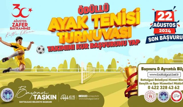 Battalgazi’de ayak tenisi turnuvası heyecanı