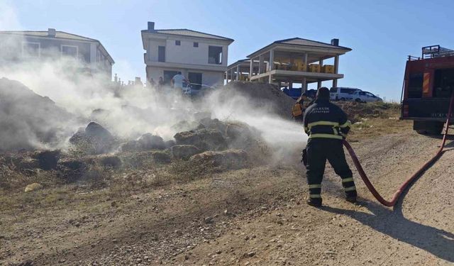 Bilecik’te çıkan saman yangını kısa sürede söndürüldü