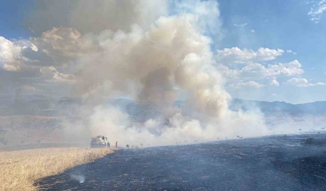 Bingöl’de çıkan orman yangını evlere sıçramadan söndürüldü