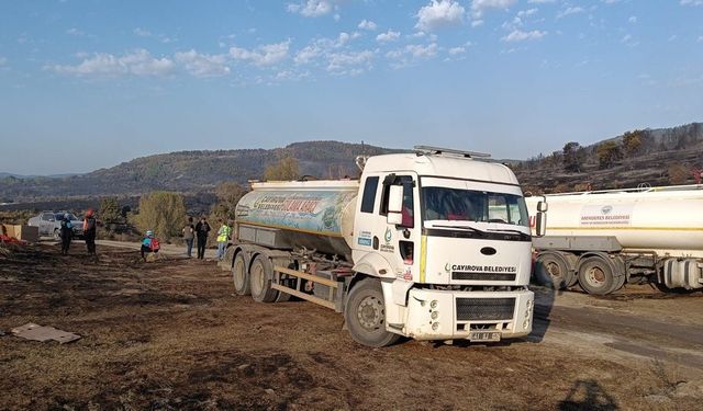 Çayırova’dan Kızılcahamam’a yangını söndürme desteği