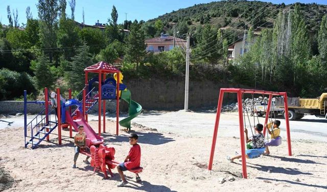 Çektikleri video ile köylerine oyun parkı isteyen çocukların isteği yerine geldi