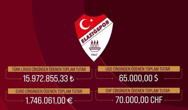 Elazığspor’da yılların problemi tarih oluyor