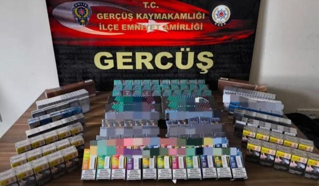 Gercüş’te gümrük kaçağı sigaralar ele geçirildi