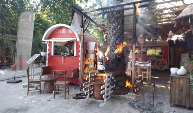 Kafede önce tüp patladı, sonra yangın çıktı: 1 yaralı