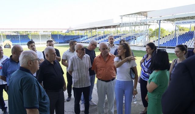 Ortaköy Er Meydanı 9. Yuntdağı Yağlı Pehlivan Güreşlerine hazırlanıyor