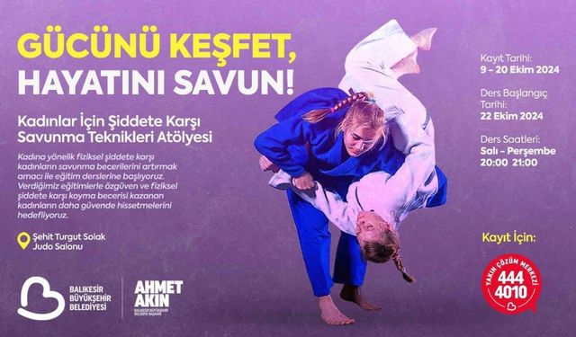 Balıkesirli kadınlara judo eğitimi verilecek