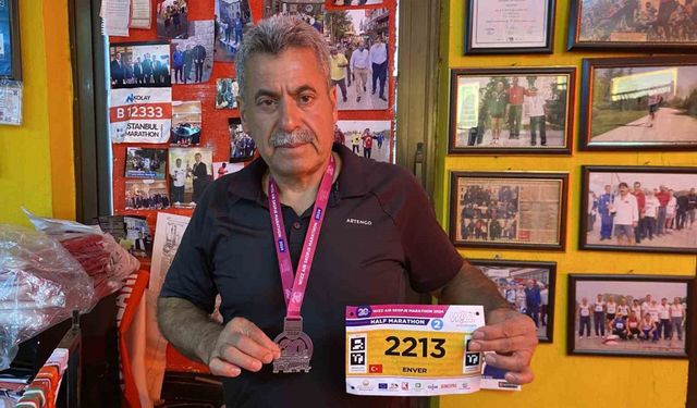 Bursalı esnaf yarı maratonda Türkiye’yi temsil etti