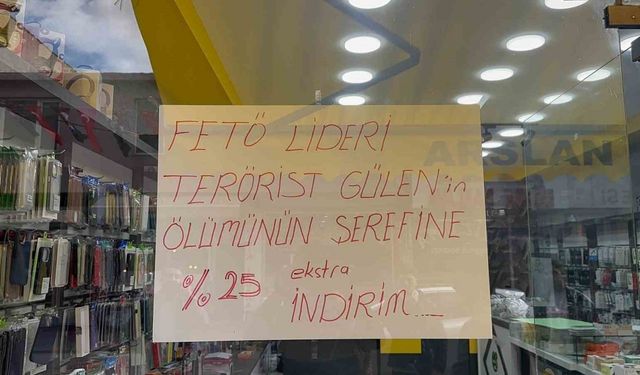 İznik’te Esnaf, Fethullah Gülen’in ölümüne özel indirim başlattı