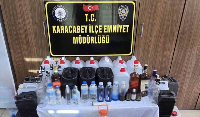 Karacabey’de sahte ve kaçak alkol operasyonu