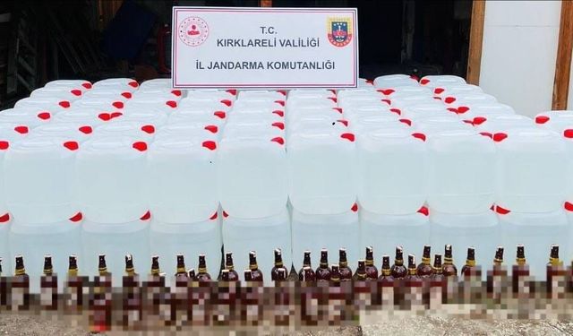 Lüleburgaz’da 3 bin 360 litre etil alkol ele geçirildi, 2 kişi yakalandı