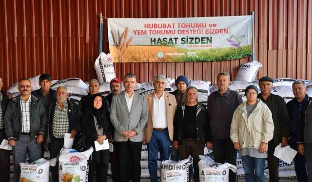 Manisa Büyükşehir Belediyesinden çiftçilere tohum desteği