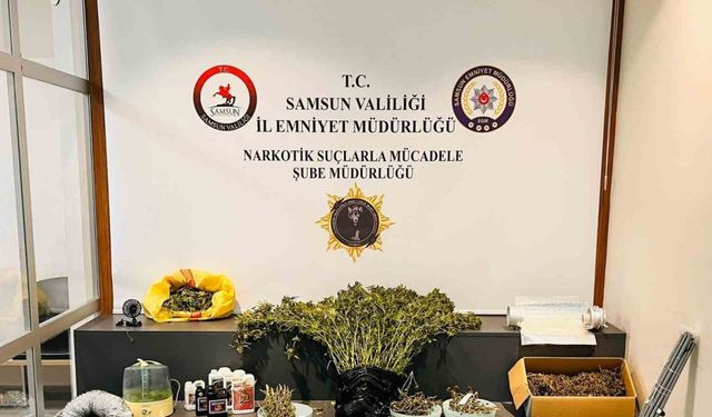 Samsun’da uyuşturucu imalathanesine operasyon