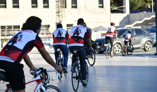 Şiddet olaylarına dikkat çeken sporcular bin 250 kilometre pedal çevirecek