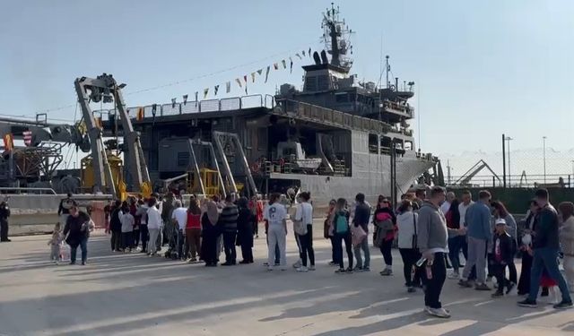 TCG Alemdar Kurtarma Gemisi Tekirdağ’da ziyarete açıldı