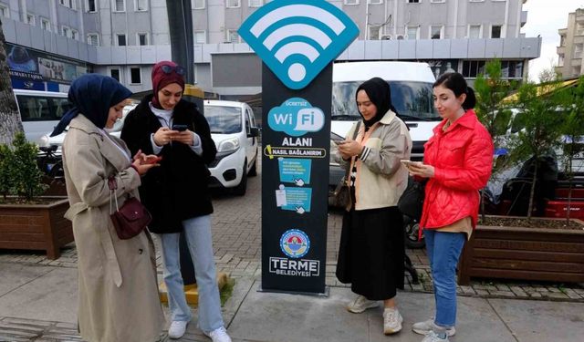 Terme’de ücretsiz Wi-Fi hizmeti başladı