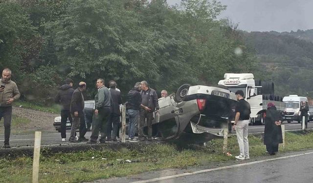 Zonguldak’ta ıslak zemin kazaya neden oldu