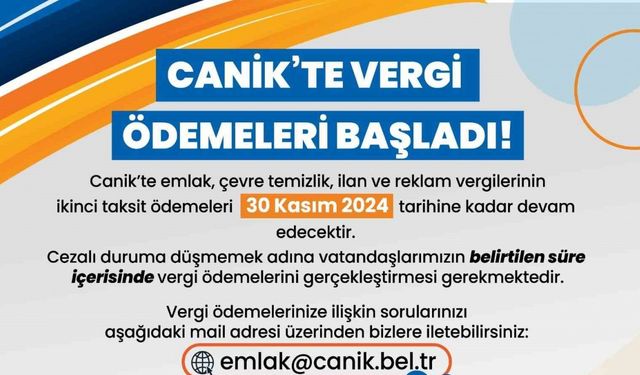 Emlak ve ÇTV’de son gün 30 Kasım